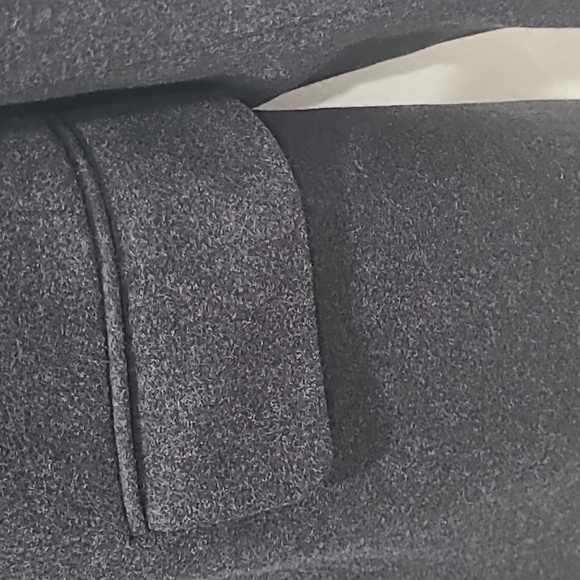 Banana Republic Grey Wool Oversized Hidden Placket Longline Trench Coat Size L - Picture 5 of 15